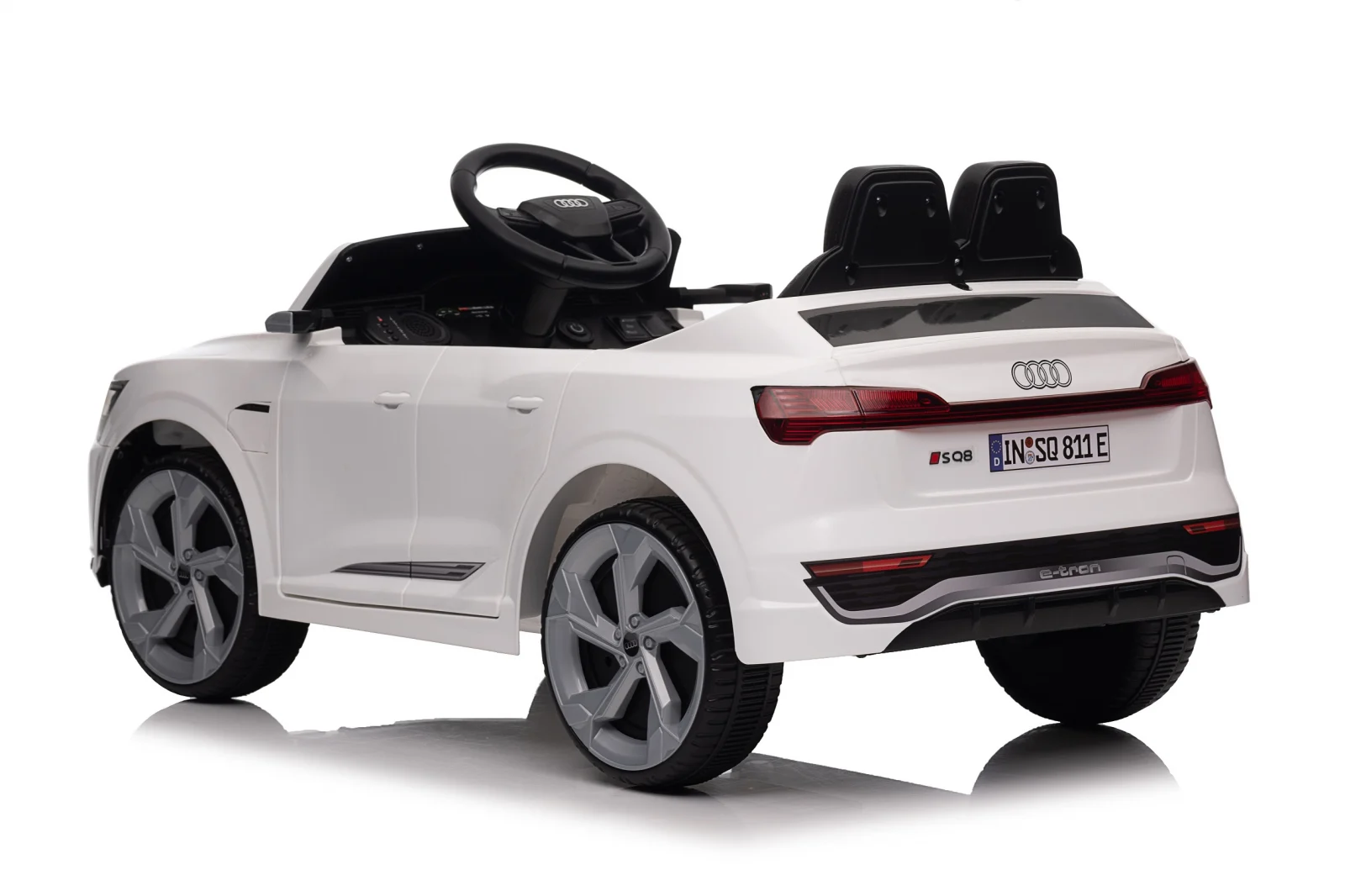 Licensed electric ride-on car for children Audi SQ8, remote control included, 70W, 12V, standard, white [8]