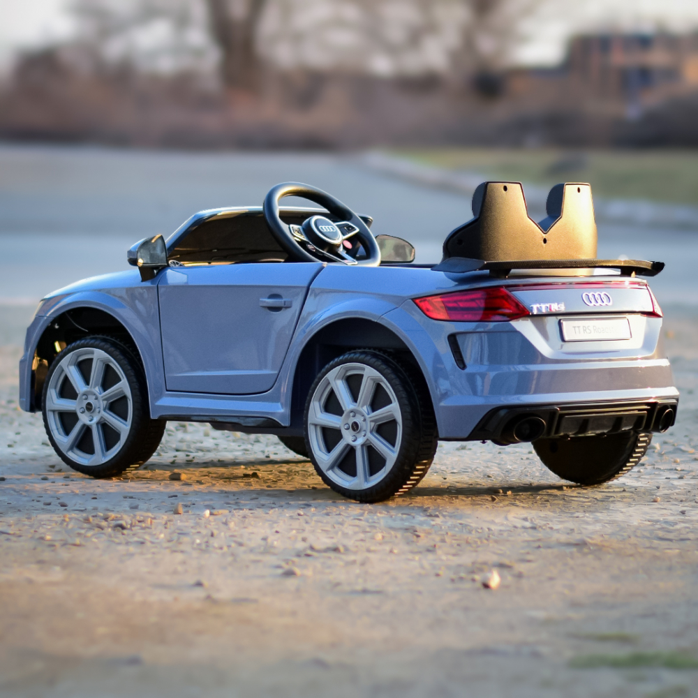 Masinuta electrica copii cu licenta Audi TTRS Roadster, 70W 12V, echipare standard, albastru cenusiu [6]