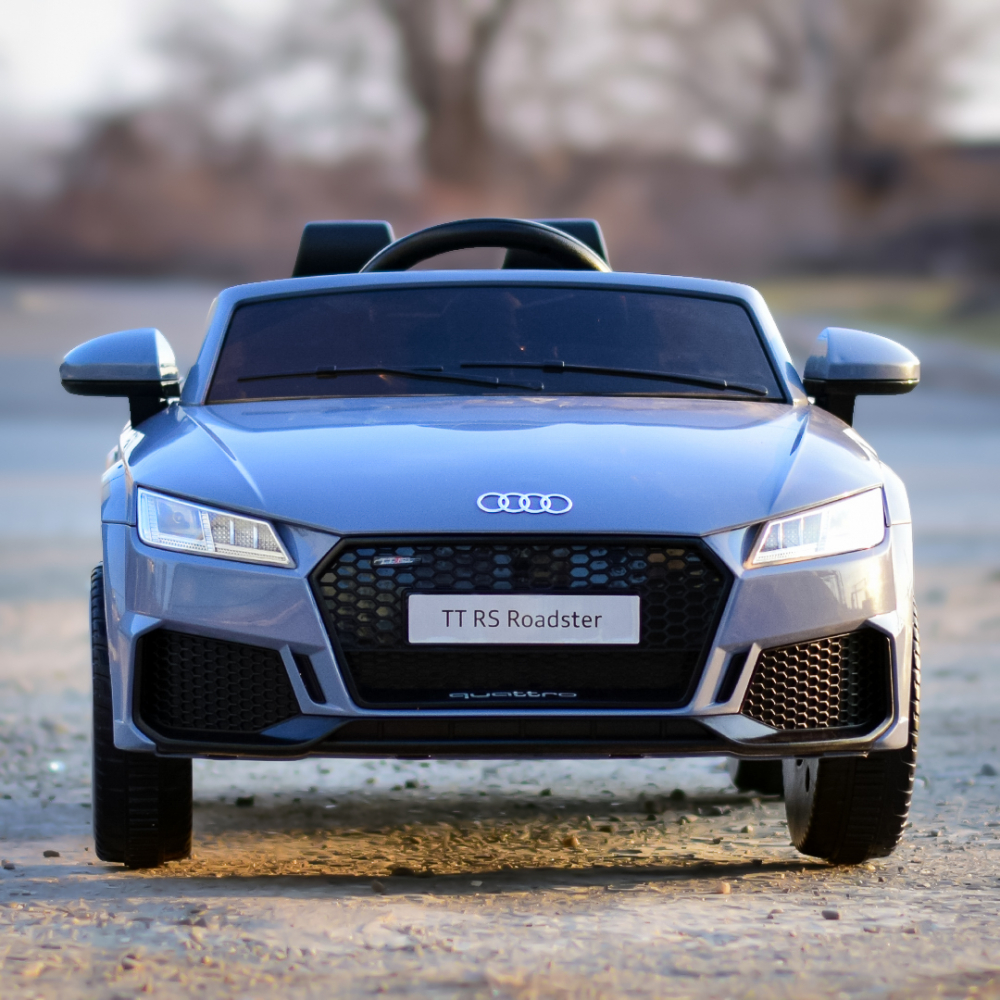 Masinuta electrica copii cu licenta Audi TTRS Roadster, 70W 12V, echipare standard, albastru cenusiu [3]