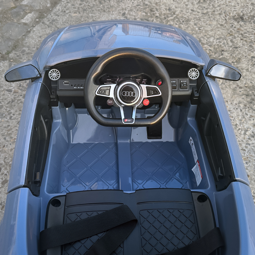 Masinuta electrica copii cu licenta Audi TTRS Roadster, 70W 12V, echipare standard, albastru cenusiu [13]