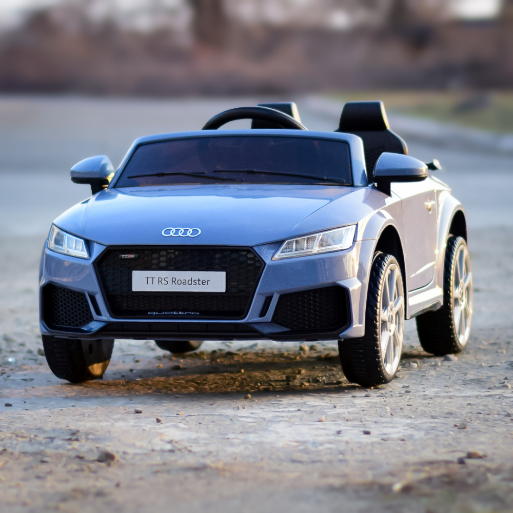 Masinuta electrica copii cu licenta Audi TTRS Roadster, 70W 12V, echipare standard, albastru cenusiu [2]