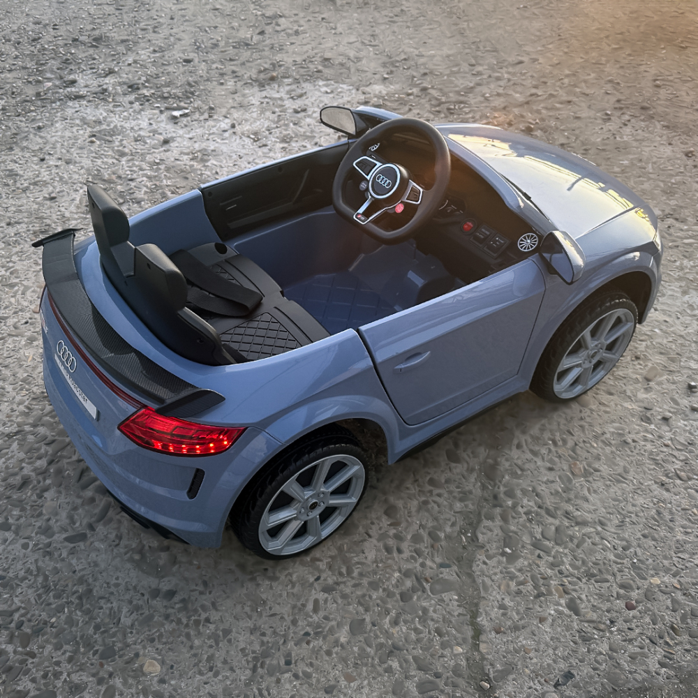 Masinuta electrica copii cu licenta Audi TTRS Roadster, 70W 12V, echipare standard, albastru cenusiu [17]