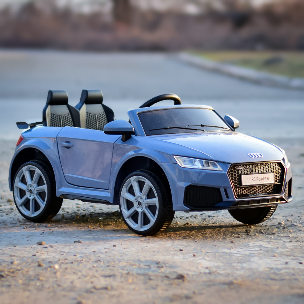 Masinuta electrica copii cu licenta Audi TTRS Roadster, 70W 12V, echipare standard, albastru cenusiu [9]