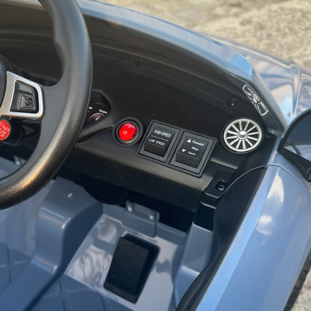 Masinuta electrica copii cu licenta Audi TTRS Roadster, 70W 12V, echipare standard, albastru cenusiu [15]