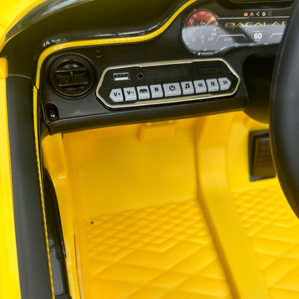 Lincesed ride-on car for children Bentley Bacalar, 4x4, 120W, 12V, Premium, yellow [17]
