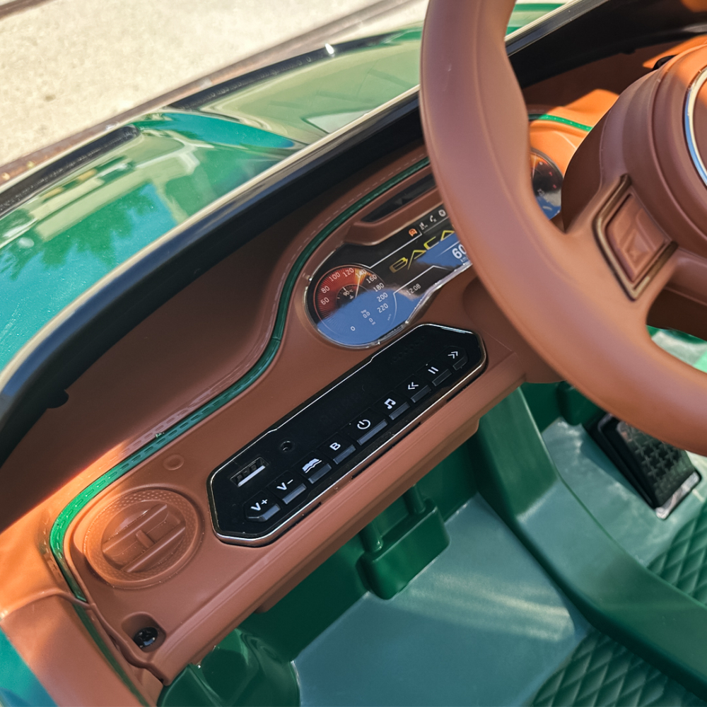 Masinuta electrica copii, cu licenta Bentley Bacalar, 4x4, 120W, 12V, Premium, verde [17]