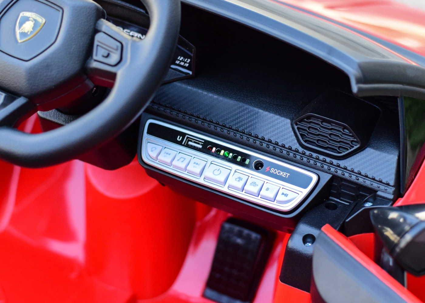 Licensed electric ride on car for children Lamborghini Huracan, 4x4, 120W, 12V, red [12]