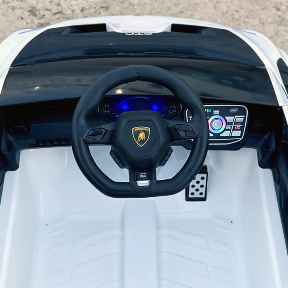 Lamborghini Huracan STO Kids Electric Car – 12V, 220W, Drift Mode, Premium Features, white [13]