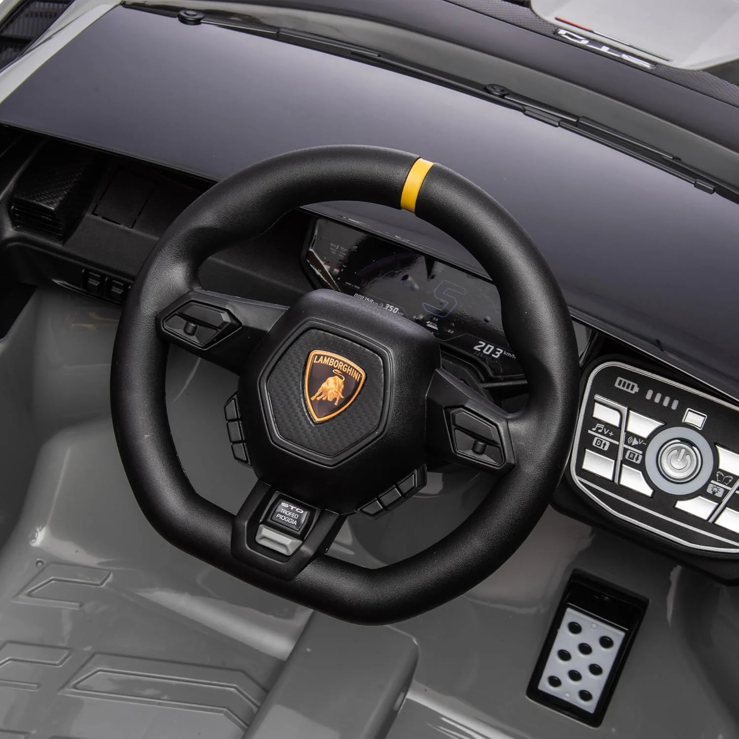 Lamborghini Huracan STO Kids Electric Car – 12V, 220W, Drift Mode, Premium Features, gray [7]