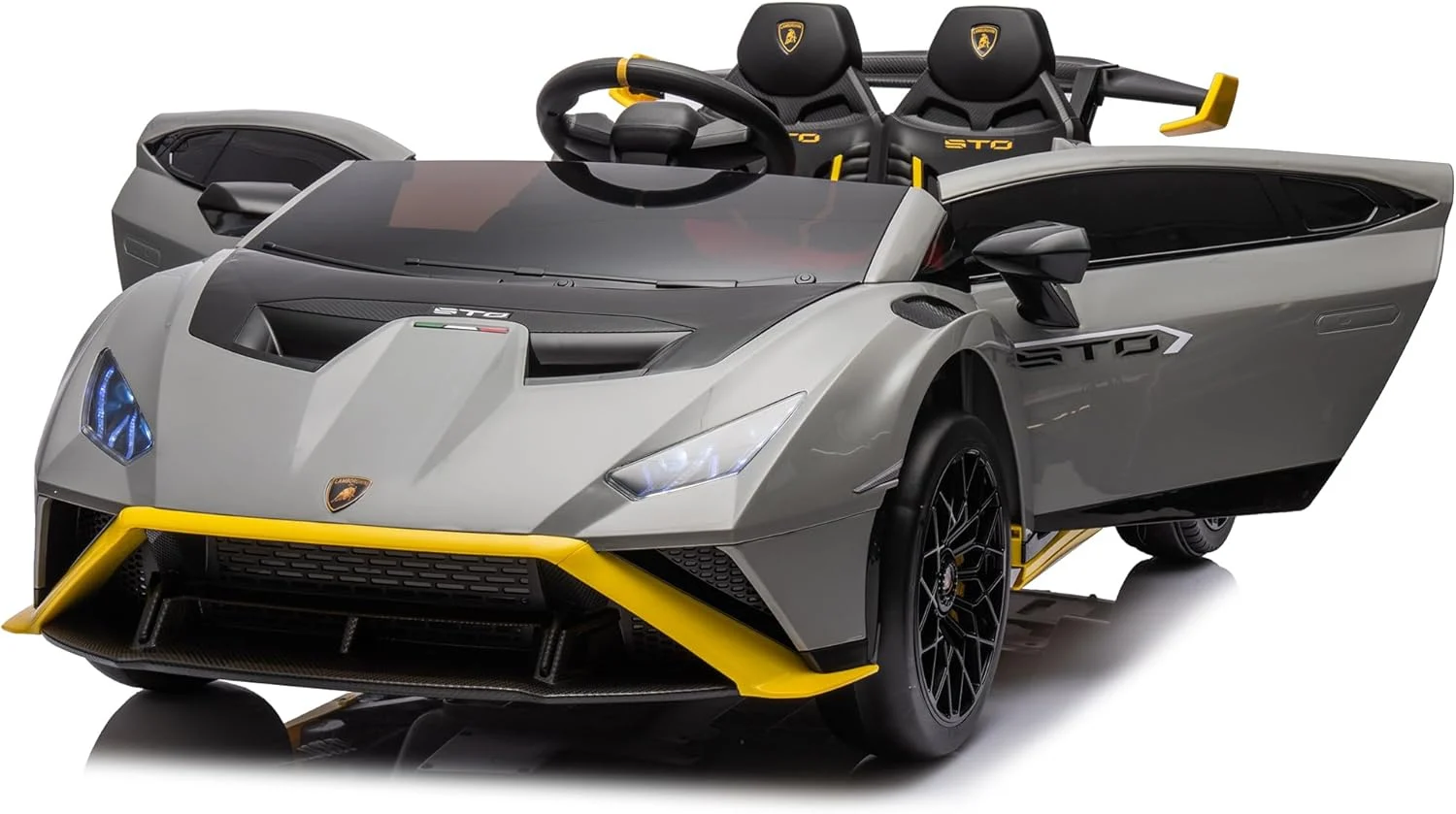 Lamborghini Huracan STO Kids Electric Car – 12V, 220W, Drift Mode, Premium Features, gray [6]