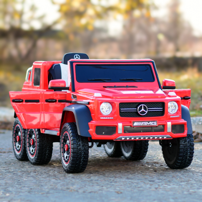 Licensed ride-on car for children Mercedes G63 6x6, 400W, 24V, premium, red [4]