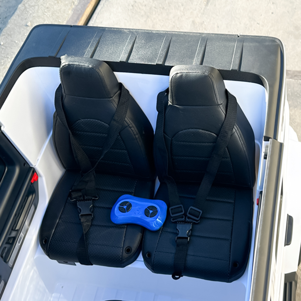 Masinuta electrica copii Mercedes G63 XXL, cu 2 locuri, 4x4, 180W 12V, premium, alba [12]