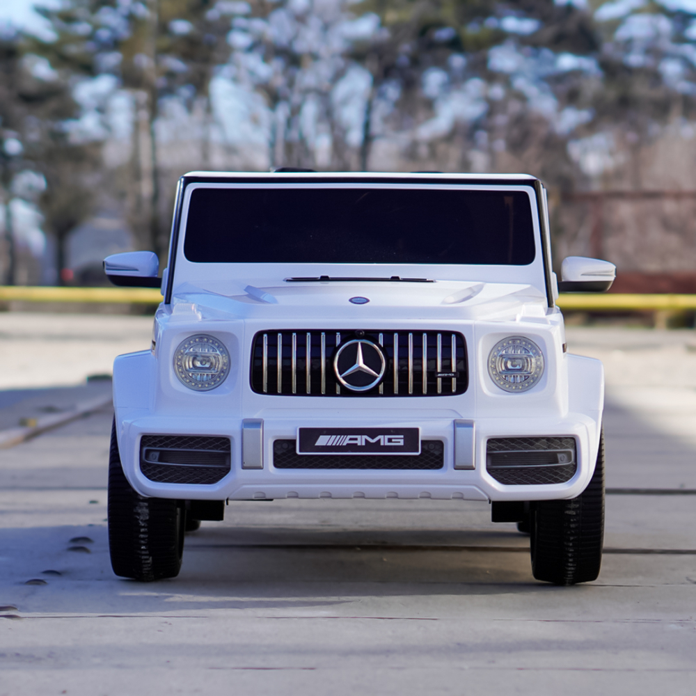 Masinuta electrica copii Mercedes G63 XXL, cu 2 locuri, 4x4, 180W 12V, premium, alba [2]