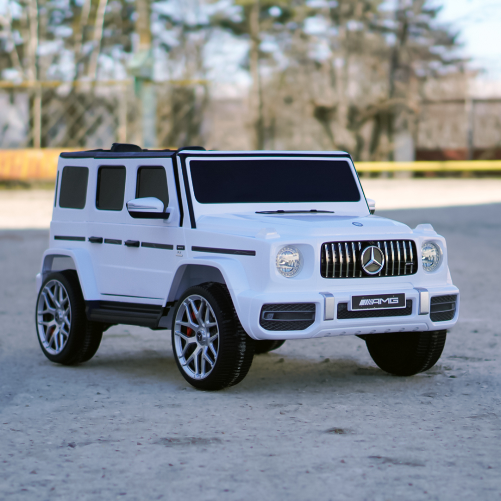 Masinuta electrica copii Mercedes G63 XXL, cu 2 locuri, 4x4, 180W 12V, premium, alba [8]