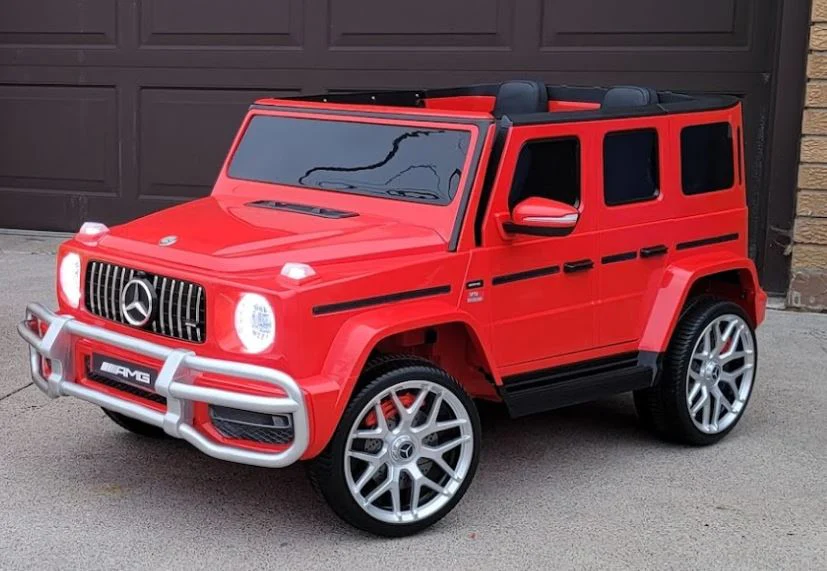 Licensed ride-on car for children Mercedes G63 XXL, with 2 seats, 4x4, 180W 12V, premium, red [2]