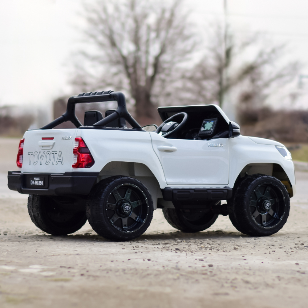 Licensed ride-on car Toyota Hilux 2020, 4x4 180W 12V 14Ah, premium, white [11]