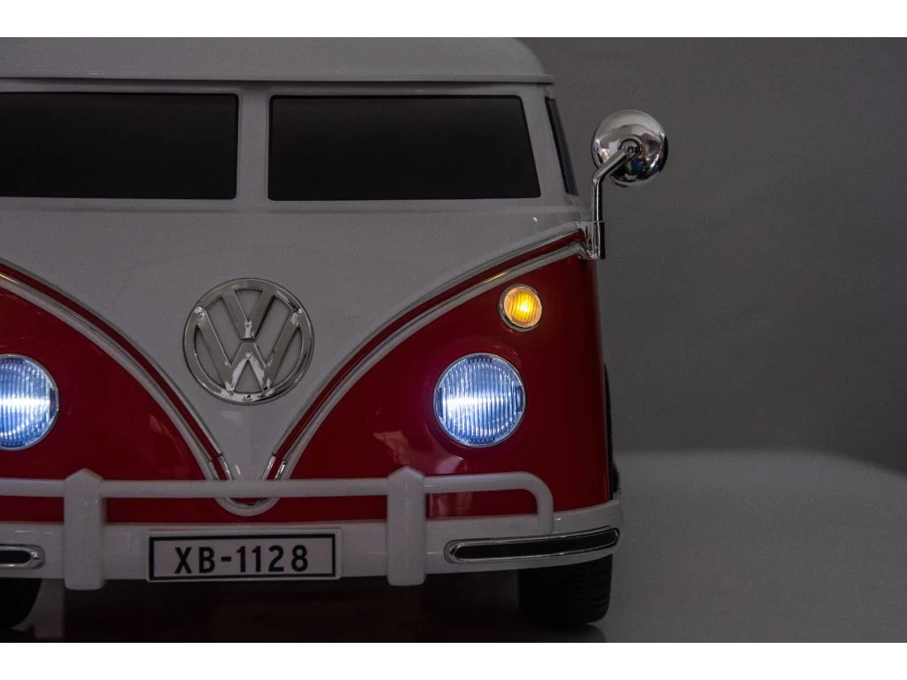 Masinuta electrica copii, VW Samba Bus 70W, baterie 12V 7Ah, roti moi, scaun tapitat, rosie [12]