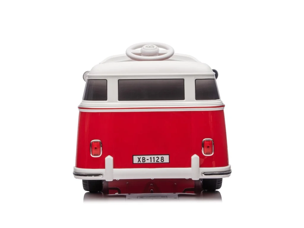 Masinuta electrica copii, VW Samba Bus 70W, baterie 12V 7Ah, roti moi, scaun tapitat, rosie [6]