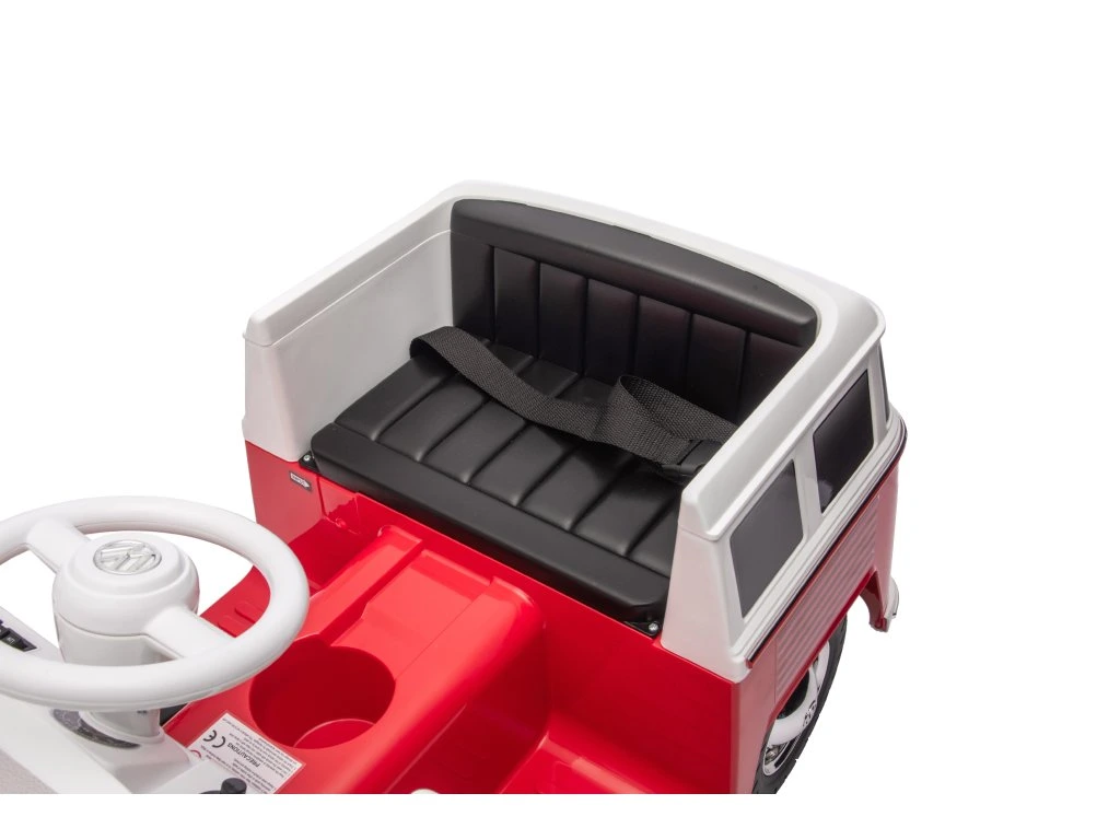 Masinuta electrica copii, VW Samba Bus 70W, baterie 12V 7Ah, roti moi, scaun tapitat, rosie [9]