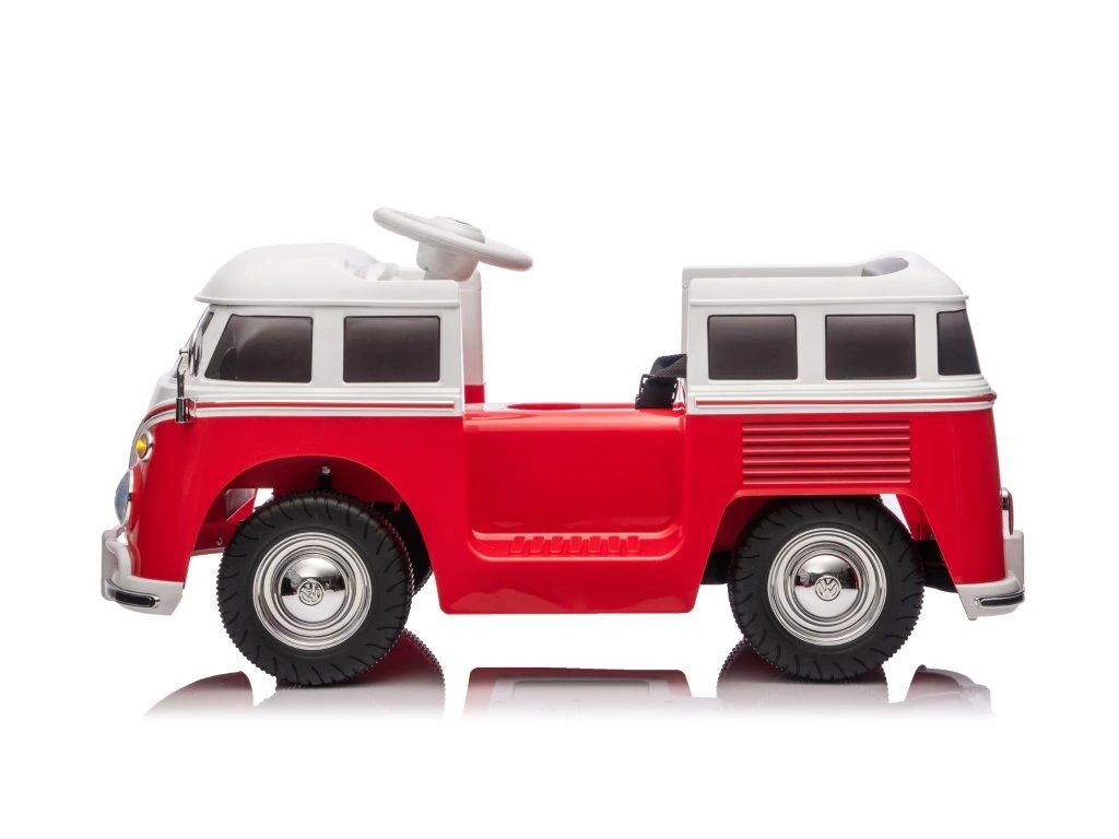 Masinuta electrica copii, VW Samba Bus 70W, baterie 12V 7Ah, roti moi, scaun tapitat, rosie [14]