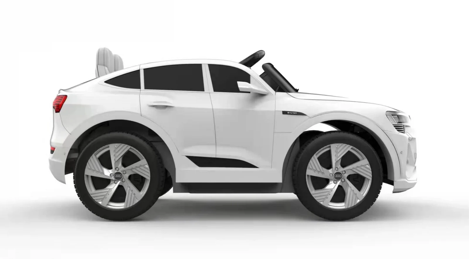 Electric licensed ride-on car for children Audi E-tron Sportback, leather seat & EVA wheels, white [18]