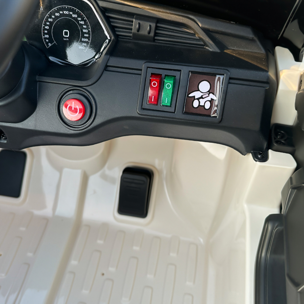 Electric licensed ride-on car for children Audi E-tron Sportback, leather seat & EVA wheels, white [13]