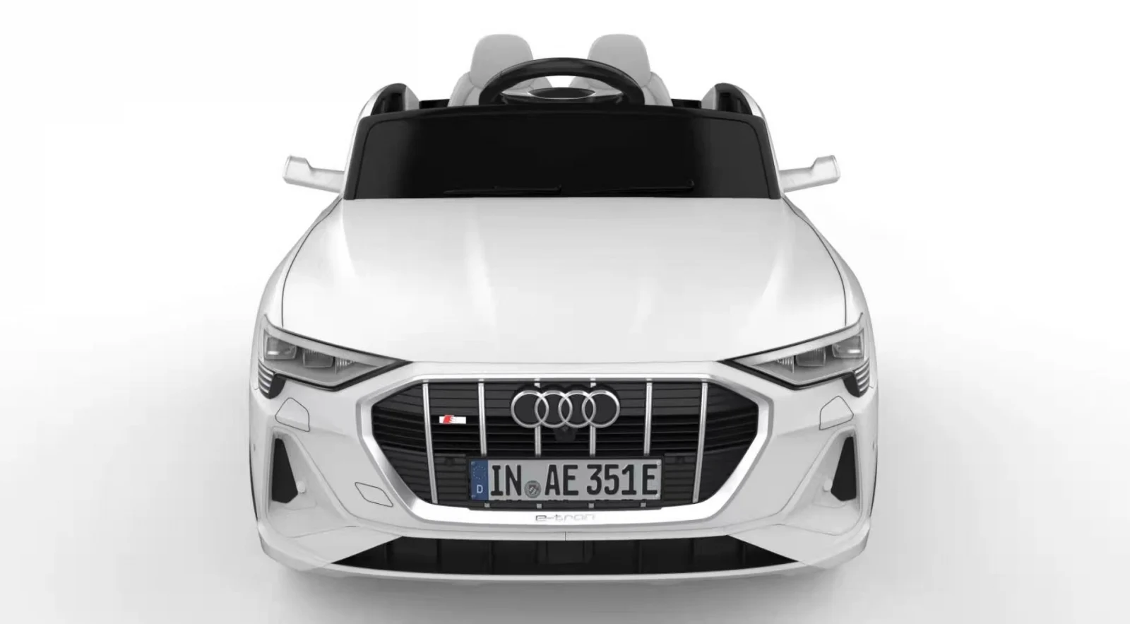 Electric licensed ride-on car for children Audi E-tron Sportback, leather seat & EVA wheels, white [21]