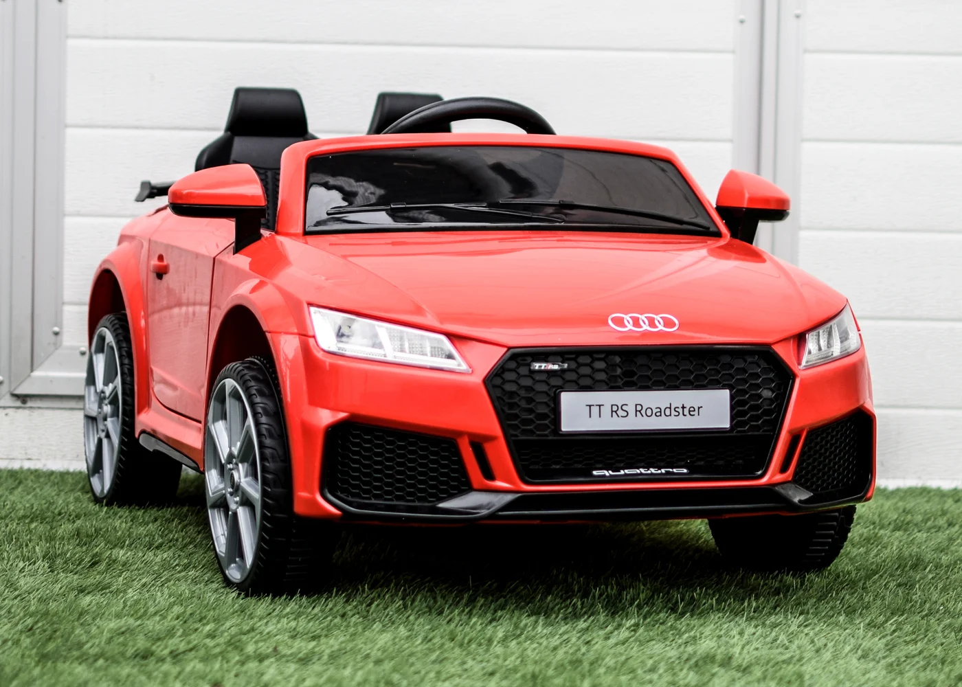 Licensed electric ride-on Audi TTRS Roadster 70W 12V, EVA wheels, leather seat, red [12]