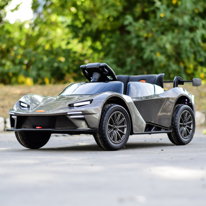 Masinuta electrica cu licenta KTM X-BOW GTX, pentru copii 2-6 ani, 90W, 12V-7Ah, premium, gri [4]