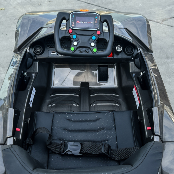 Masinuta electrica cu licenta KTM X-BOW GTX, pentru copii 2-6 ani, 90W, 12V-7Ah, premium, gri [9]