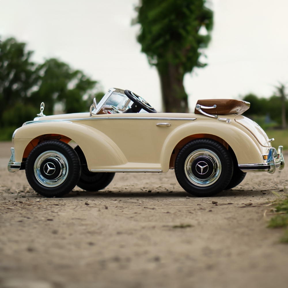 Vintage Mercedes 300S electric Ride On, 90W power, 12V, premium, beige [10]