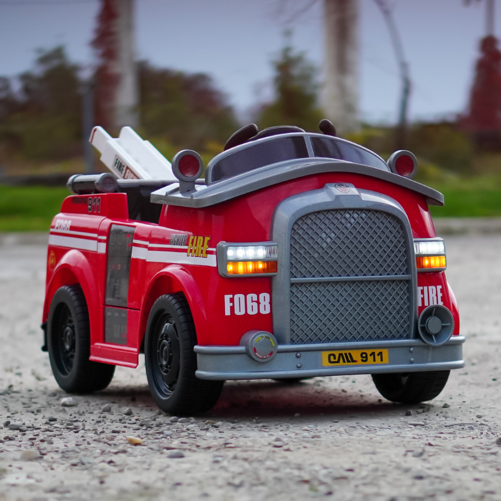 Ride on fire truck BJJ306 for children, 70W, 12V, red [3]