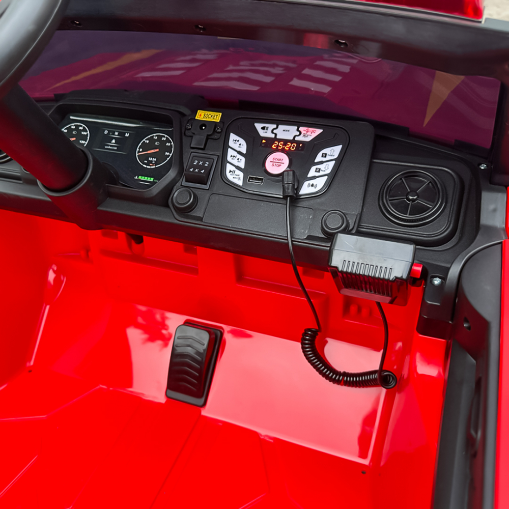 FirePatrol 24V 4x4 Electric Ride-On Car for Kids, Ages 3–6, 800W, Premium Red Edition [13]