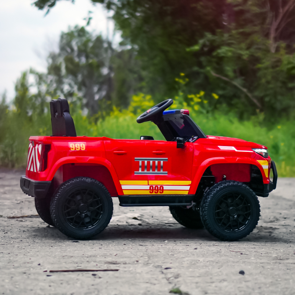FirePatrol 24V 4x4 Electric Ride-On Car for Kids, Ages 3–6, 800W, Premium Red Edition [8]