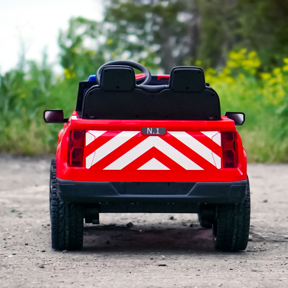 FirePatrol 24V 4x4 Electric Ride-On Car for Kids, Ages 3–6, 800W, Premium Red Edition [7]