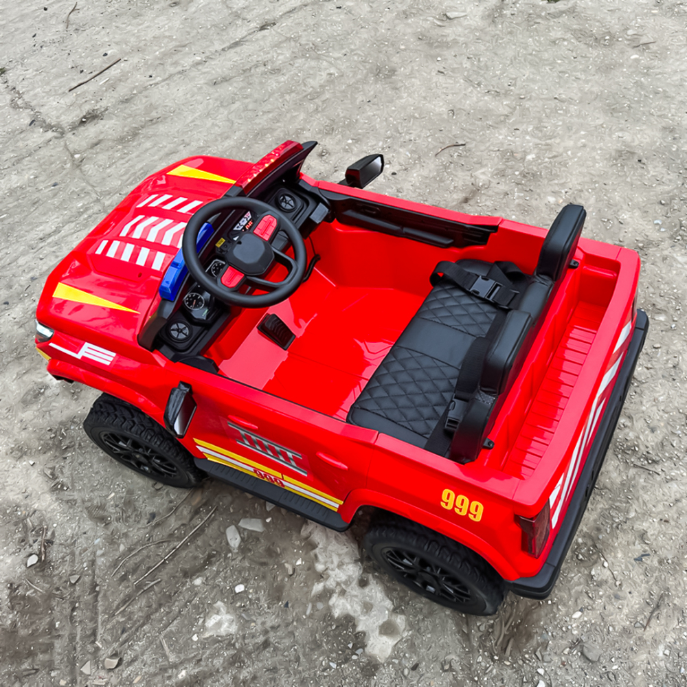 FirePatrol 24V 4x4 Electric Ride-On Car for Kids, Ages 3–6, 800W, Premium Red Edition [15]