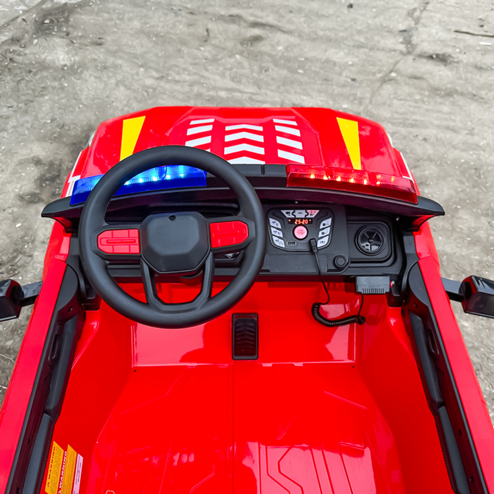 FirePatrol 24V 4x4 Electric Ride-On Car for Kids, Ages 3–6, 800W, Premium Red Edition [12]