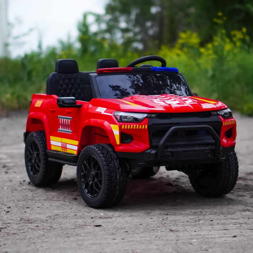 FirePatrol 24V 4x4 Electric Ride-On Car for Kids, Ages 3–6, 800W, Premium Red Edition [2]