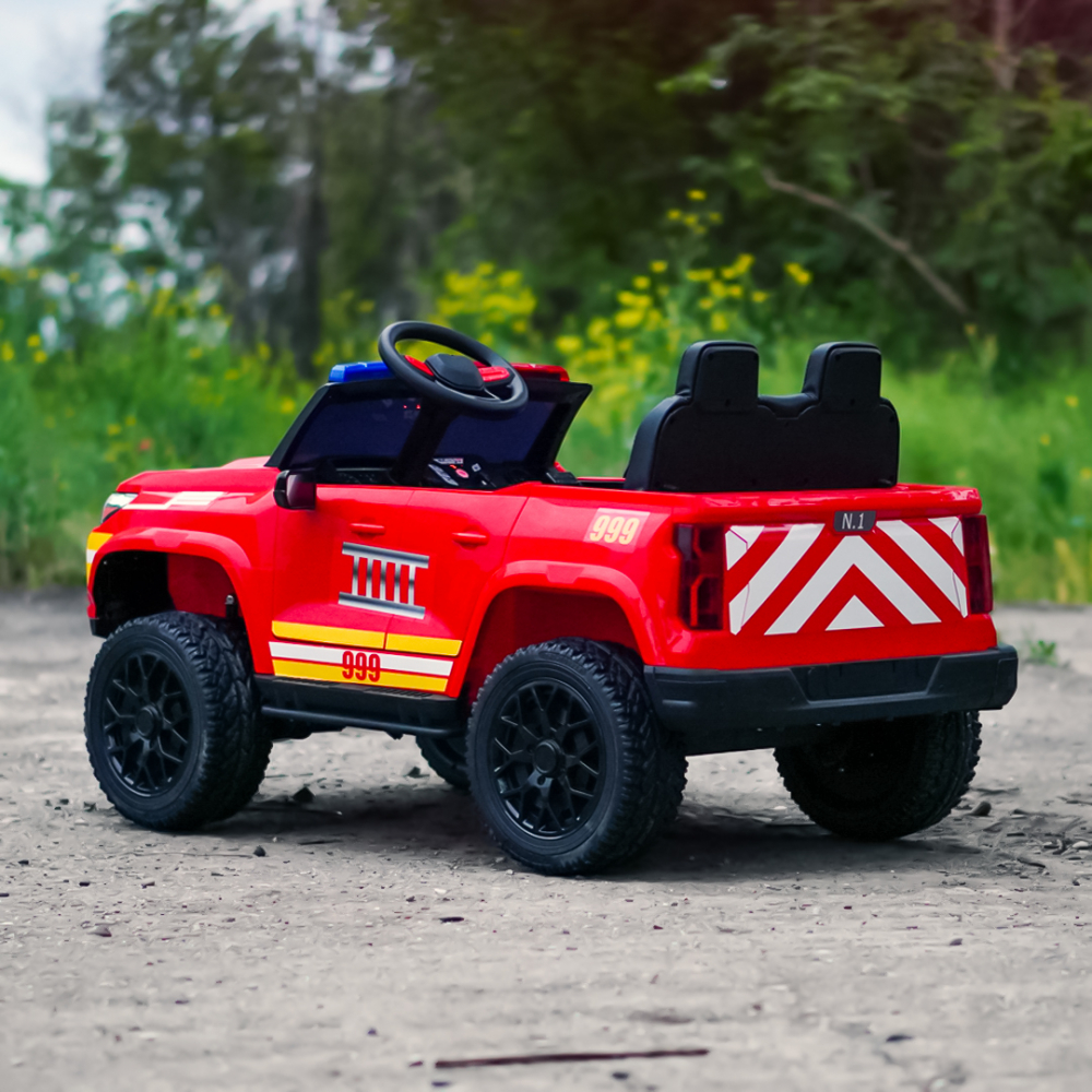 FirePatrol 24V 4x4 Electric Ride-On Car for Kids, Ages 3–6, 800W, Premium Red Edition [6]