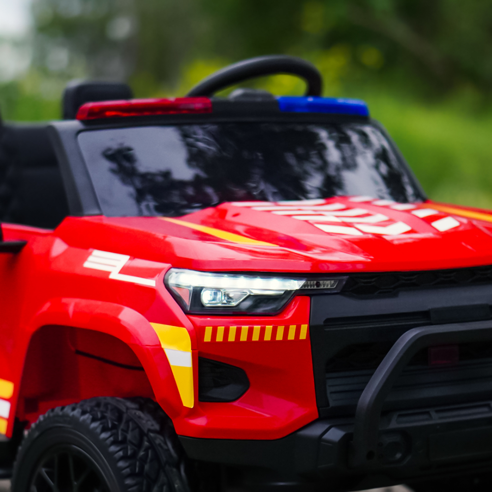 FirePatrol 24V 4x4 Electric Ride-On Car for Kids, Ages 3–6, 800W, Premium Red Edition [10]