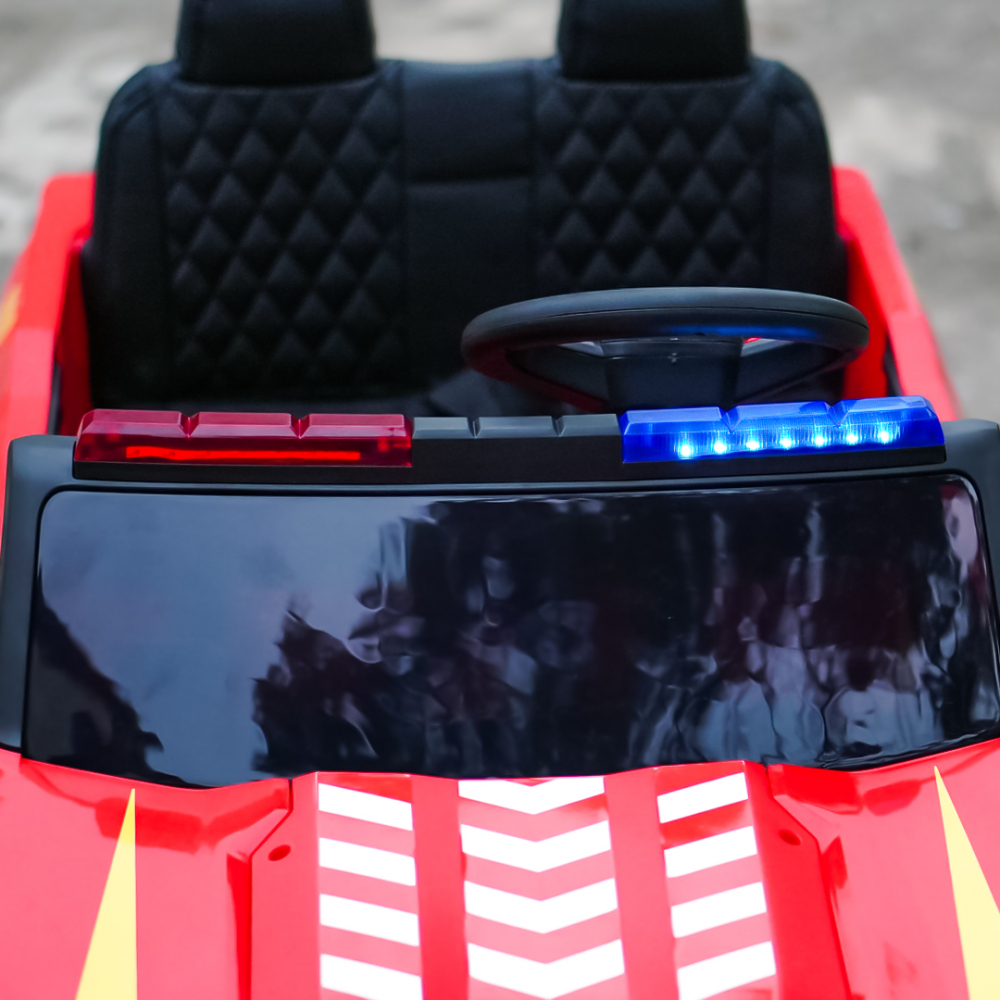 FirePatrol 24V 4x4 Electric Ride-On Car for Kids, Ages 3–6, 800W, Premium Red Edition [14]