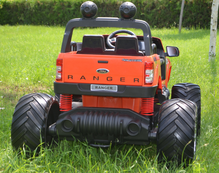 Masinuta electrica FORD MONSTER TRUCK 4x4 180W, DELUXE, portocaliu [6]