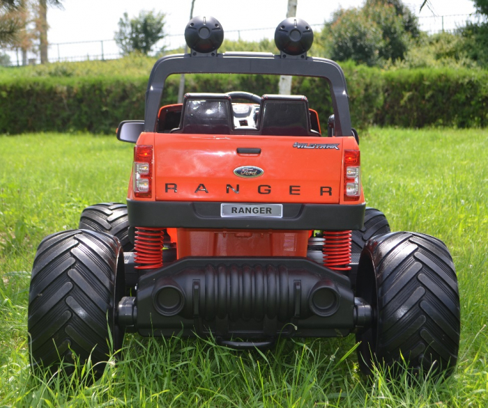 Masinuta electrica FORD MONSTER TRUCK 4x4 180W, DELUXE, portocaliu [4]