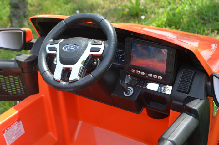Masinuta electrica FORD MONSTER TRUCK 4x4 180W, DELUXE, portocaliu [13]