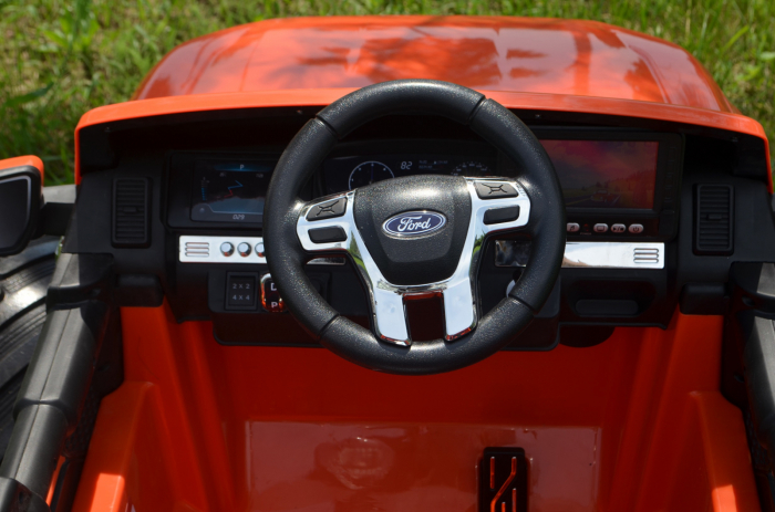 Masinuta electrica FORD MONSTER TRUCK 4x4 180W, DELUXE, portocaliu [16]