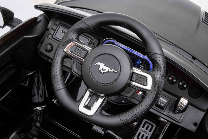 Masinuta electrica FORD Mustang, pentru 3-7 ani, putere 110W,  24V, functie de drift, negru [3]