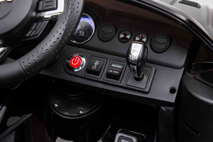 Masinuta electrica FORD Mustang, pentru 3-7 ani, putere 110W,  24V, functie de drift, negru [7]