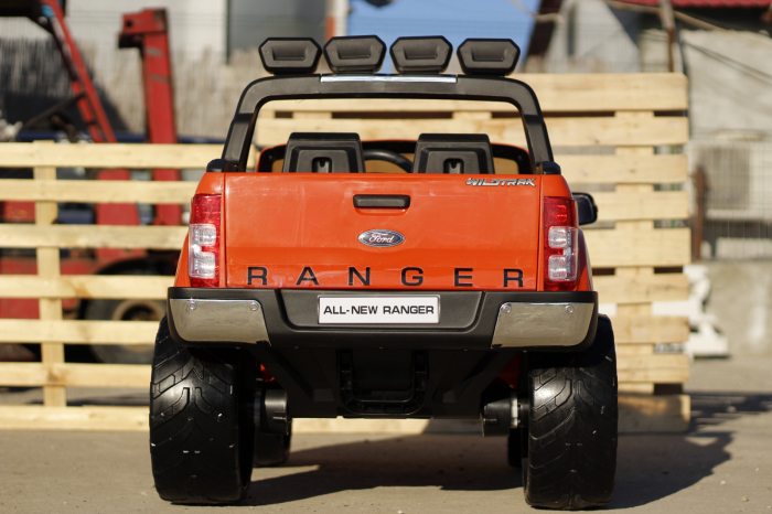 Masinuta electrica Ford Ranger 4x4 180W cu ROTI MOI #Portocaliu [7]