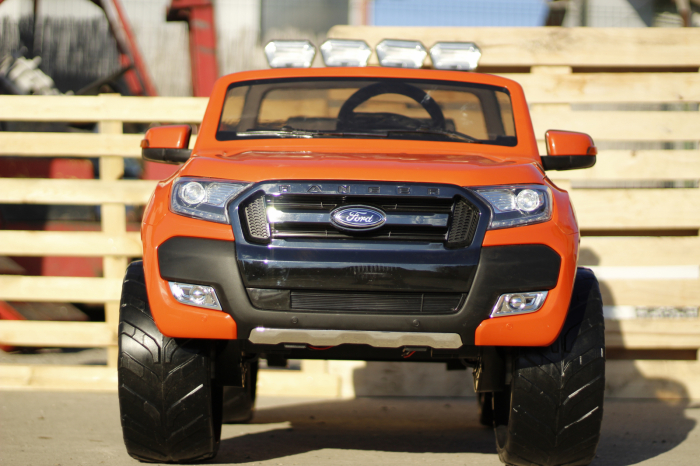 Masinuta electrica Ford Ranger 4x4 180W cu ROTI MOI #Portocaliu [3]