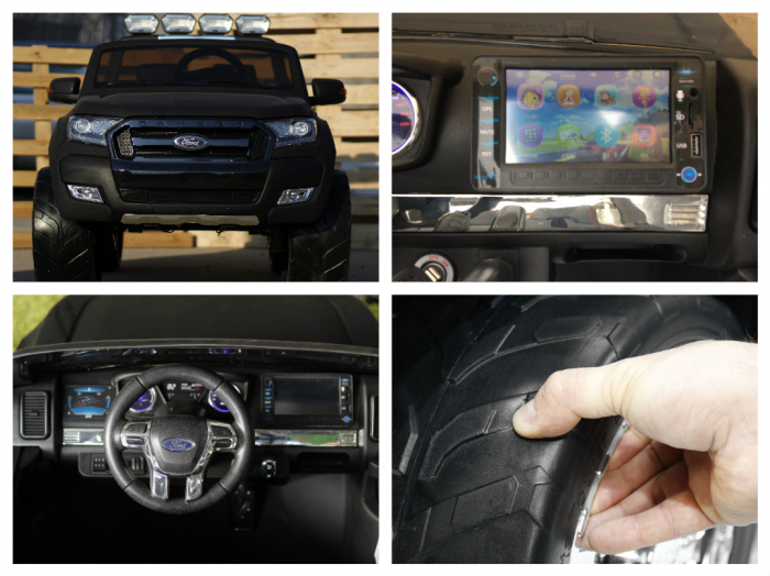 Masinuta electrica Ford Ranger 4x4 DELUXE 180W #Negru mat [9]